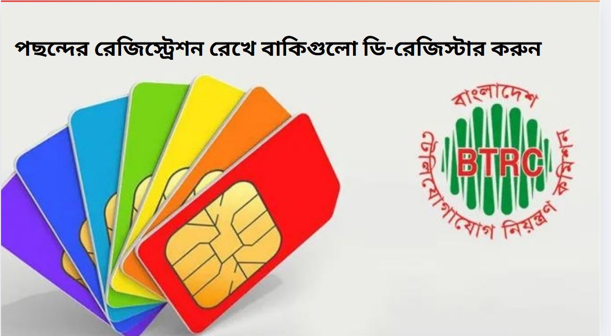 ডি-রেজিস্ট্রেশন প্রক্রিয়া দেখানো স্ক্রিনশট